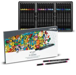 Lyra Hi-Quality Art Pen Çizim Kalemi Seti 30 Renk Metal Kutu - 1