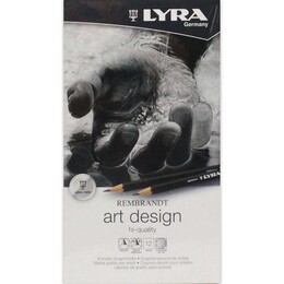 Lyra Rembrandt Art Design Profesyonel Dereceli Kalem Karakalem Eskiz Çizim Seti 12'li Metal Kutu - Thumbnail