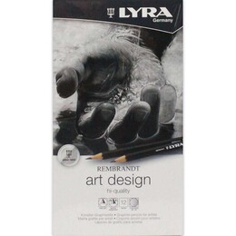 Lyra Rembrandt Art Design Profesyonel Dereceli Kalem Karakalem Eskiz Çizim Seti 12'li Metal Kutu - 1