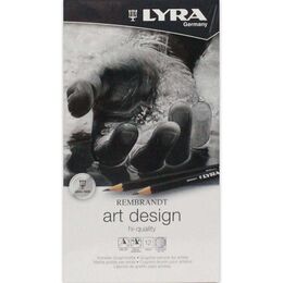 Lyra Rembrandt Art Design Profesyonel Dereceli Kalem Karakalem Eskiz Çizim Seti 12'li Metal Kutu