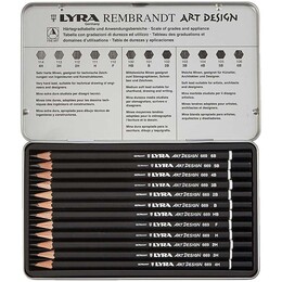 Lyra Rembrandt Art Design Profesyonel Dereceli Kalem Karakalem Eskiz Çizim Seti 12'li Metal Kutu - 2