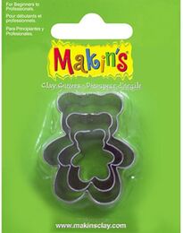 Makin's Clay Polimer Kil Kesme Kalıbı 3 Parça Ayı Teddy