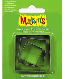 Makin's Clay Polimer Kil Kesme Kalıbı 3 Parça Kare - 1