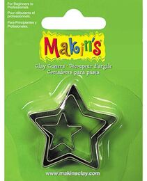 Makin's Clay Polimer Kil Kesme Kalıbı 3 Parça Yıldız - 1