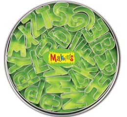 Makin's Clay Polimer Kil Kesme Kalıbı Seti Alfabe 26 Harf Deseni - 1