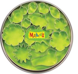 Makin's Clay Polimer Kil Kesme Kalıbı Seti Çiçek Yaprak 15 Desen - 1