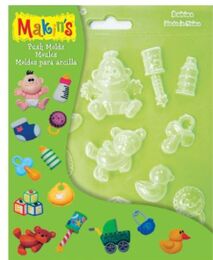 Makin's Clay Push Mold Polimer Kil Şekillendirme Kalıbı Bebek