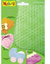 Makin's Clay Texture Sheets Polimer Kil Doku Kalıbı 4'lü Set C