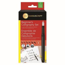 Manuscript Beginner Kaligrafi Kalemi Seti Sola Kesik 3'lü Karton Kutu - 1