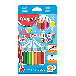 Maped Color Pep'S Jumbo Üçgen Kuru Boya 12 Renk (834010ZV) - Maped