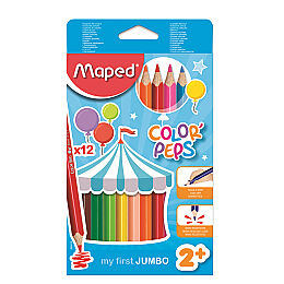 Maped Color Pep'S Jumbo Üçgen Kuru Boya 12 Renk (834010ZV) - 1