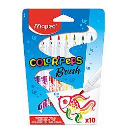 Maped Color'Peps Brush Fırça Uçlu Keçeli Kalem 10'lu (848010) - Maped