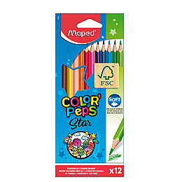 Maped Color'Peps Star Kuru Boya İnce 12'li (183212FC) - Maped