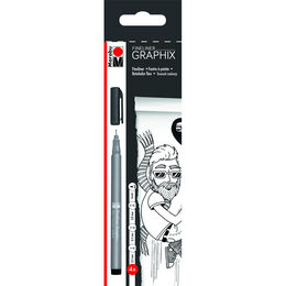 Marabu Graphix Fineliner Çizim Kalemi Seti 4'lü Siyah (0.2-0.4-0.8-Brush)