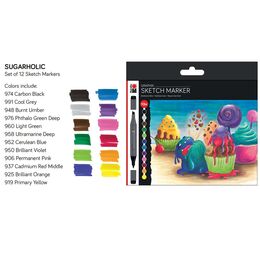 Marabu Graphix Sketch Marker Seti 12 Renk Sugarholic - 1