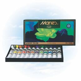 Maries Guaj Boya Seti 12 Renk x 12 ml. - 1