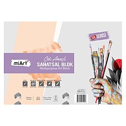 Miart Eco Resim Defteri Çok Amaçlı Dokulu 35x50 170 Gr. 20+5 Yp. (MSB1703550E) - Miart