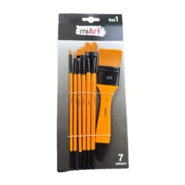 Miart Karma Fırça Seti 7’li Zemin Fırçalı Set-1 (2-6-3/8-8-12-1/2-1.5) - Miart