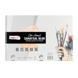 Miart Sanatsal Blok Defter 180 Gr 35X50 20+5 Yaprak Fon Karton (MSB1803550) - 1