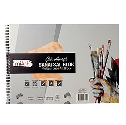 Miart Sanatsal Blok Defter 200 gr. 25x35 cm. 15 Yaprak (MSB2002535) - Miart