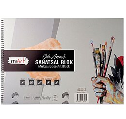 Miart Sanatsal Blok Defter 200 gr. 35x50 cm. 15 Yaprak (MSB2003550) - Miart