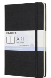 Moleskine Art Collection Sert Kapak Suluboya Defteri 13x21 cm. 200 gr. 60 Sayfa Siyah - 1