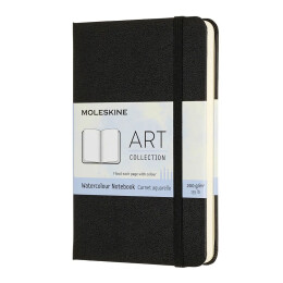 Moleskine Art Collection Sert Kapak Suluboya Defteri 9x14 cm. 200 gr. 60 Sayfa Siyah - 1