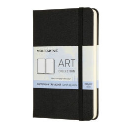 Moleskine Art Collection Sert Kapak Suluboya Defteri 9x14 cm. 200 gr. 60 Sayfa Siyah - 1