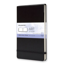 Moleskine Art Collection Album Sert Kapak Suluboya Defteri 13x21 cm. 200 gr. 60 Sayfa Siyah - 1