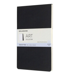 Moleskine Art Sketchbook Yumuşak Kapak Eskiz Çizim Defteri 13x21 cm. 120 gr. 48 Sayfa Siyah - 1