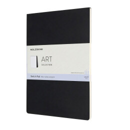 Moleskine Art Sketchbook Yumuşak Kapak Eskiz Çizim Defteri 21x30 cm. 120 gr. 48 Sayfa Siyah - 1