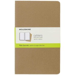 Moleskine Chaier 3'lü Günlük Defter Çizgisiz L Boy 13x21 cm. 80 Sayfa Kraft - 1