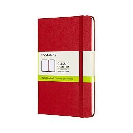 Moleskine Sert Kapak Çizgisiz Defter M Boy 11.5x18 cm. 208 Sayfa Kızıl Kırmızı - 1