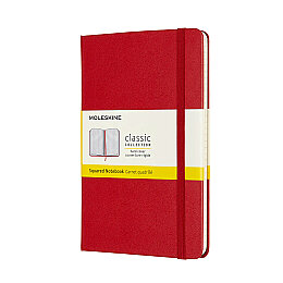 Moleskine Sert Kapak Kareli Defter M Boy 11.5x18 cm. 208 Sayfa Kızıl Kırmızı - 1