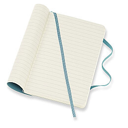 Moleskine Yumuşak Kapak Çizgili Defter Cep Boy 9x14 cm. 192 Sayfa Mercan Mavi - 3