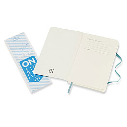 Moleskine Yumuşak Kapak Çizgili Defter Cep Boy 9x14 cm. 192 Sayfa Mercan Mavi - 4