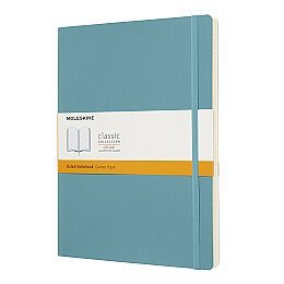 Moleskine Yumuşak Kapak Çizgili Defter XL Boy 19x25 cm. 192 Sayfa Mercan Mavi - Moleskine