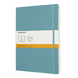 Moleskine Yumuşak Kapak Çizgili Defter XL Boy 19x25 cm. 192 Sayfa Mercan Mavi - 1