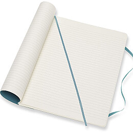 Moleskine Yumuşak Kapak Çizgili Defter XL Boy 19x25 cm. 192 Sayfa Mercan Mavi - 2
