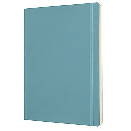 Moleskine Yumuşak Kapak Çizgili Defter XL Boy 19x25 cm. 192 Sayfa Mercan Mavi - 3