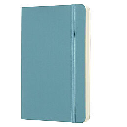 Moleskine Yumuşak Kapak Çizgisiz Defter Cep Boy 9x14 cm. 192 Sayfa Mercan Mavi - 2