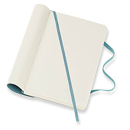 Moleskine Yumuşak Kapak Çizgisiz Defter Cep Boy 9x14 cm. 192 Sayfa Mercan Mavi - 3