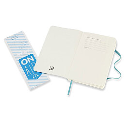 Moleskine Yumuşak Kapak Çizgisiz Defter Cep Boy 9x14 cm. 192 Sayfa Mercan Mavi - 4