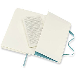 Moleskine Yumuşak Kapak Çizgisiz Defter Cep Boy 9x14 cm. 192 Sayfa Mercan Mavi - 5