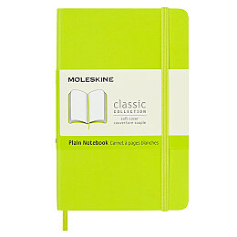 Moleskine Yumuşak Kapak Çizgisiz Defter Cep Boy 9x14 cm. 192 Sayfa Limon Yeşili - Moleskine