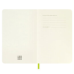 Moleskine Yumuşak Kapak Çizgisiz Defter Cep Boy 9x14 cm. 192 Sayfa Limon Yeşili - 4
