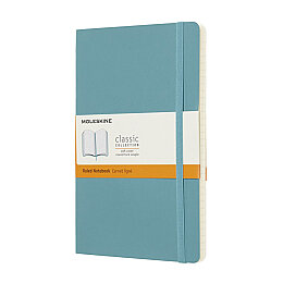Moleskine Yumuşak Kapak Çizgisiz Defter L Boy 13x21 cm. 192 Sayfa Mercan Mavi - Moleskine