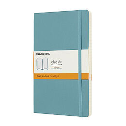 Moleskine Yumuşak Kapak Çizgisiz Defter L Boy 13x21 cm. 192 Sayfa Mercan Mavi - 1