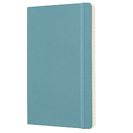 Moleskine Yumuşak Kapak Çizgisiz Defter L Boy 13x21 cm. 192 Sayfa Mercan Mavi - 4