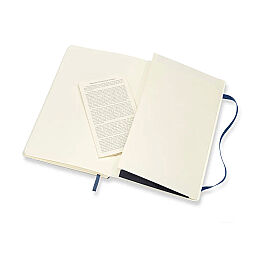 Moleskine Yumuşak Kapak Çizgisiz Defter L Boy 13x21 cm. 192 Sayfa Safir Mavi - 4